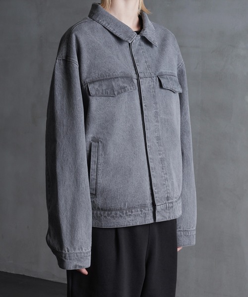 「CALLNE」 デニムジャケット M グレー メンズ_画像5