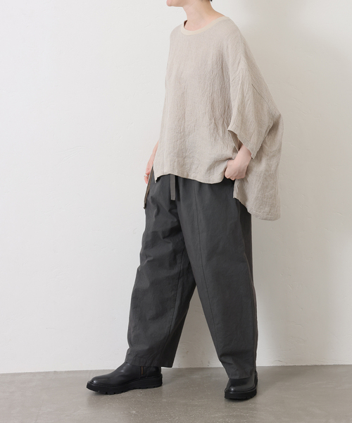 「JOURNAL STANDARD LUXE」 イージーパンツ FREE チャコールグレー レディース_画像3