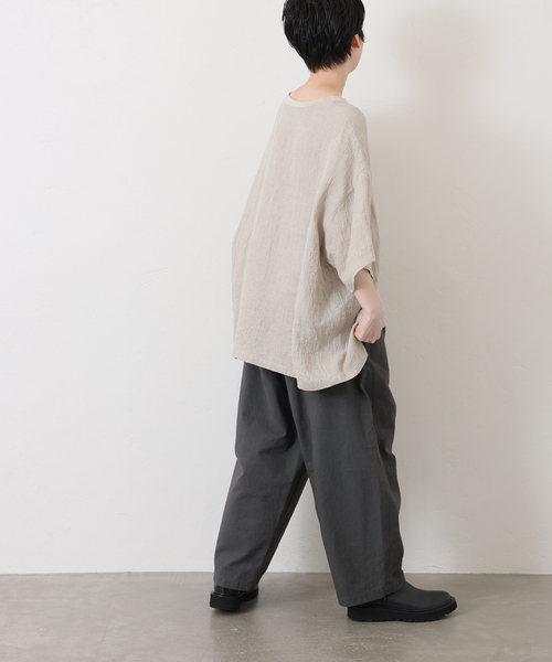 「JOURNAL STANDARD LUXE」 イージーパンツ FREE チャコールグレー レディース_画像5