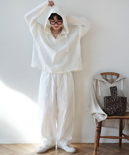 「JOURNAL STANDARD LUXE」 イージーパンツ FREE チャコールグレー レディース_画像8