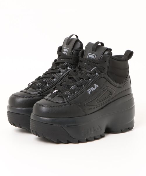 FILA（フィラ） ハイカットスニーカー 24.0cm ブラック レディース