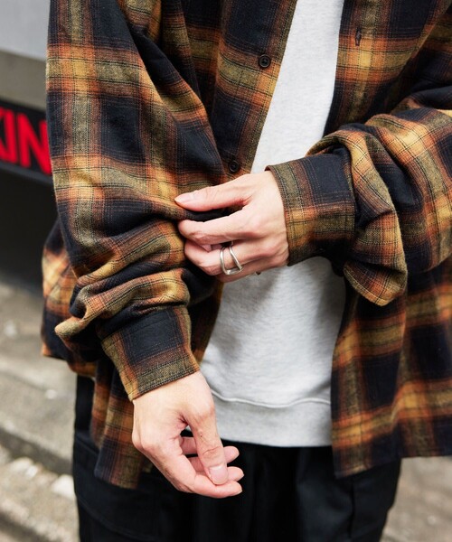 「PUBLUX」 長袖シャツ MEDIUM ブラック メンズ_画像5