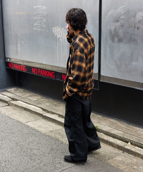 「PUBLUX」 長袖シャツ MEDIUM ブラック メンズ_画像7