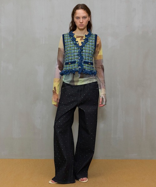 MAISON SPECIAL（メゾンスペシャル） ベスト ジレ Tweed Knit Vest