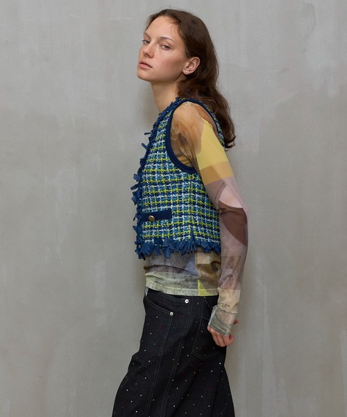 MAISON SPECIAL（メゾンスペシャル） ベスト ジレ Tweed Knit Vest