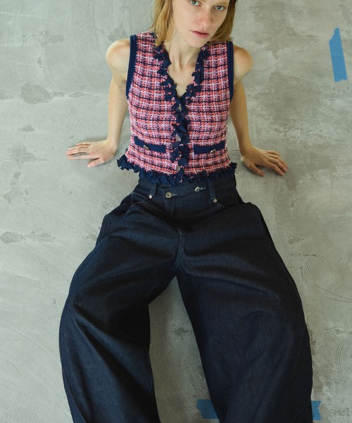 MAISON SPECIAL（メゾンスペシャル） ベスト ジレ Tweed Knit Vest