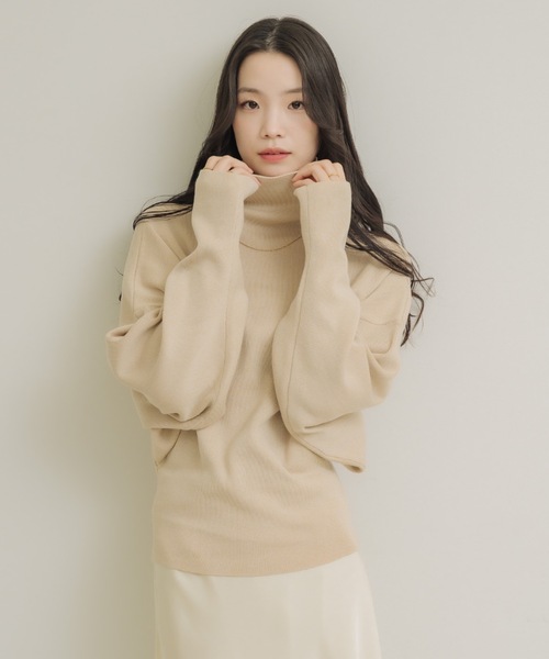 NEUNA（ヌナ） ニット セーター ハイネックドルマンニット レディース