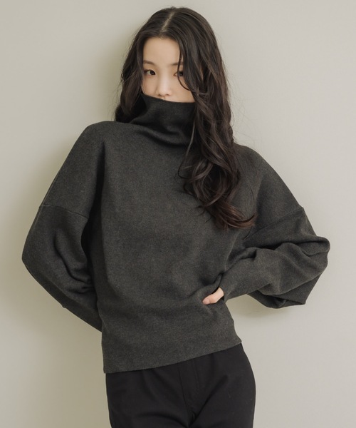 Nomàt] (ノマット) 2022AW ハイネック  ニット　セーター NEUNA（ヌナ） ニット セーター ハイネックドルマンニット レディース
