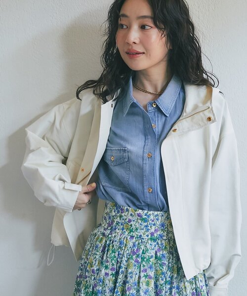 【タグ付き未使用】ラブティックボンボン ギャザーボリュームブルゾン ホワイト ギャザーボリュームブルゾン | La boutique BonBon(ラブティック
