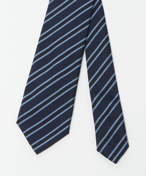 ユナイテッドアローズ レジメンタルタイ ネクタイ 美品 UNITED ARROWS（ユナイテッドアローズ） ネクタイ ネイビー レジ