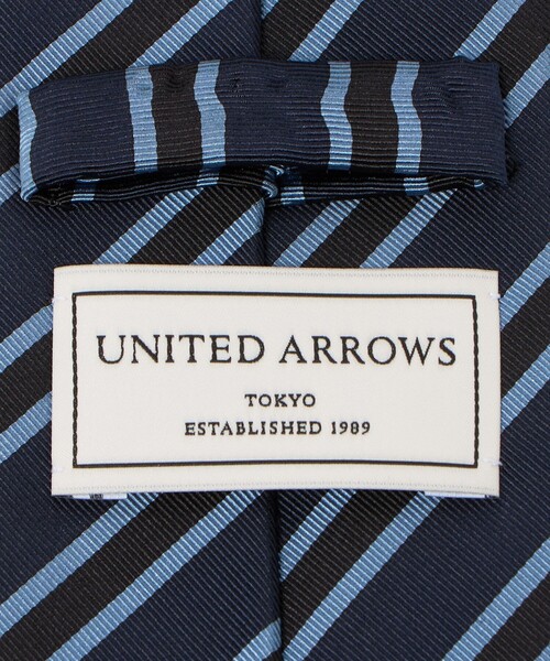 ユナイテッドアローズ レジメンタルタイ ネクタイ 美品 UNITED ARROWS（ユナイテッドアローズ） ネクタイ ネイビー レジ