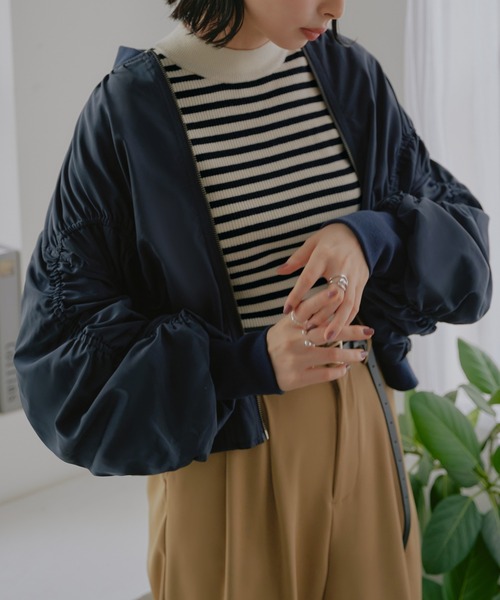 「RUIRUE BOUTIQUE」 ブルゾン S カーキ レディース_画像4