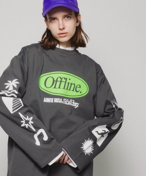 HOLIDAY ☆ ロンティー SAINT Mxxxxxx A CHEAP HLDY Long sleeve T-shirt （White） -FASCINATE