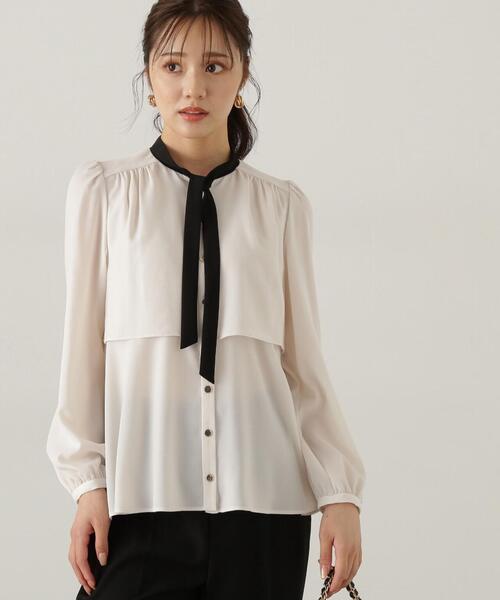 「PROPORTION BODY DRESSING」 長袖ブラウス SMALL ブラック レディース_画像2