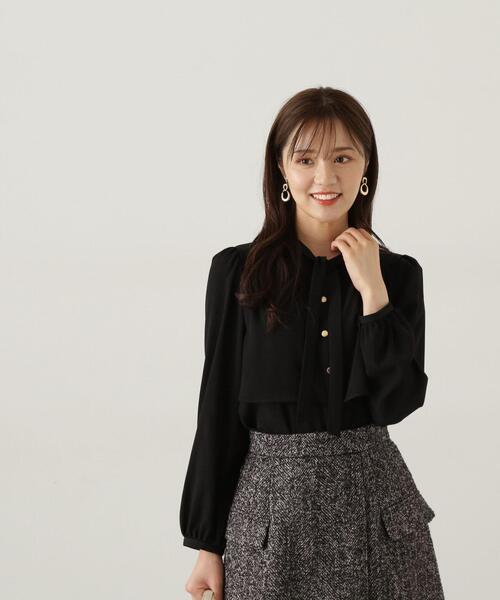 「PROPORTION BODY DRESSING」 長袖ブラウス SMALL ブラック レディース_画像6