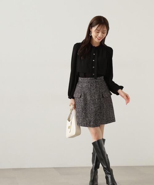 「PROPORTION BODY DRESSING」 長袖ブラウス SMALL ブラック レディース_画像9