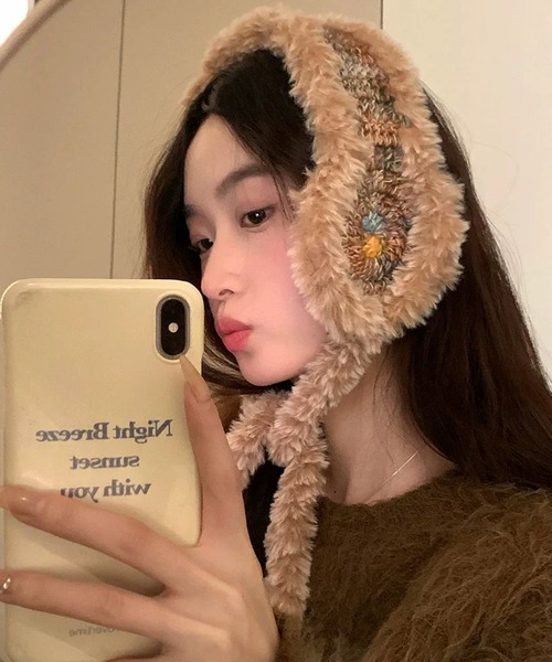 「shopnikoniko」 イヤーマフ フリー ブラウン レディース_画像9