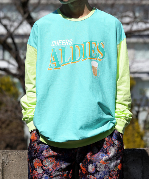 「ALDIES」 長袖Tシャツ FREE ピンク メンズ_画像2