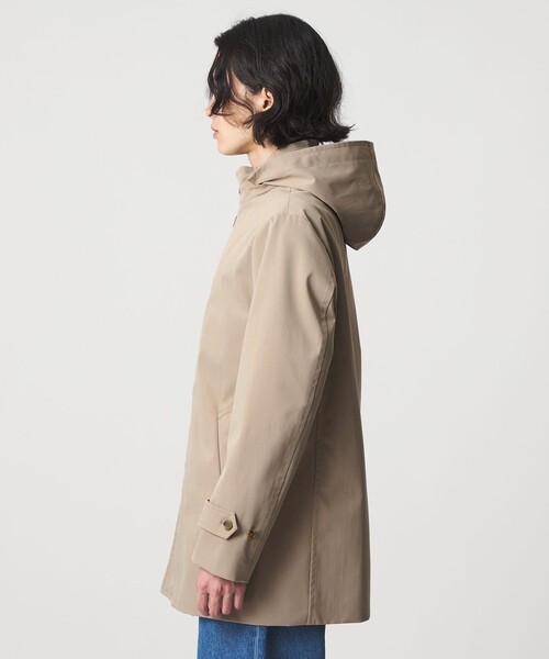 A DAY IN THE LIFE コート ジャケット ラミネート フーデッド コート