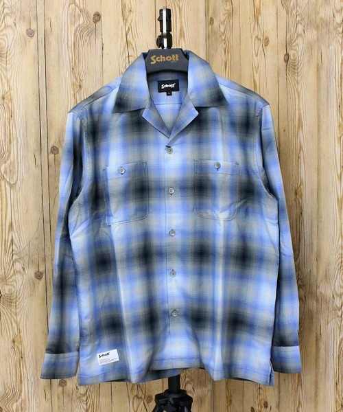 Schott N.Y.C（ショット） シャツ OMBRE CHECK SHIRT メンズ