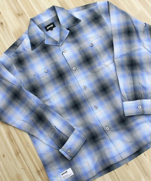 Schott N.Y.C（ショット） シャツ OMBRE CHECK SHIRT メンズ