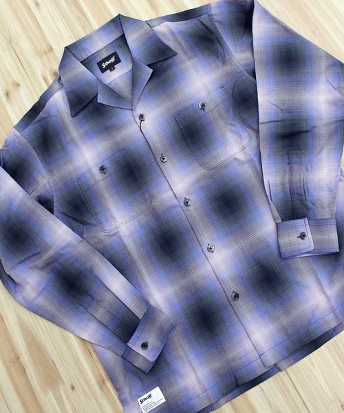 Schott N.Y.C（ショット） シャツ OMBRE CHECK SHIRT メンズ