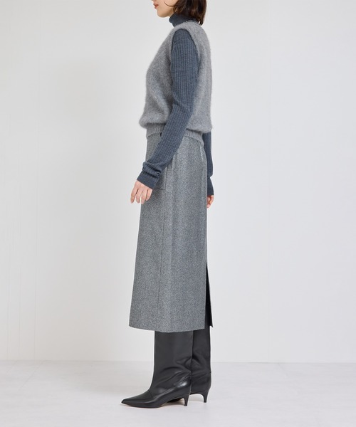 「ROPE'」 タイトスカート 34 シルバー レディース_画像3