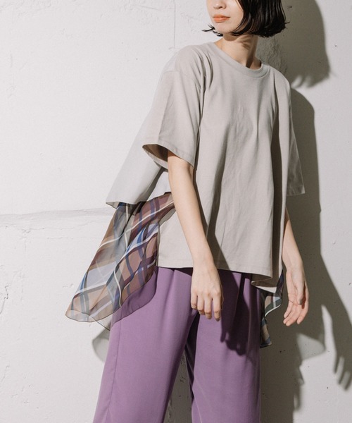 「MARECHAL TERRE」 半袖カットソー MEDIUM ブラウン系その他 レディース_画像9