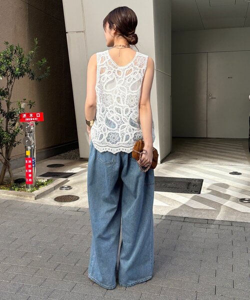 DouDou（ドゥドゥ） ジーンズ デニム デニムパンツ ウエスト折り返し