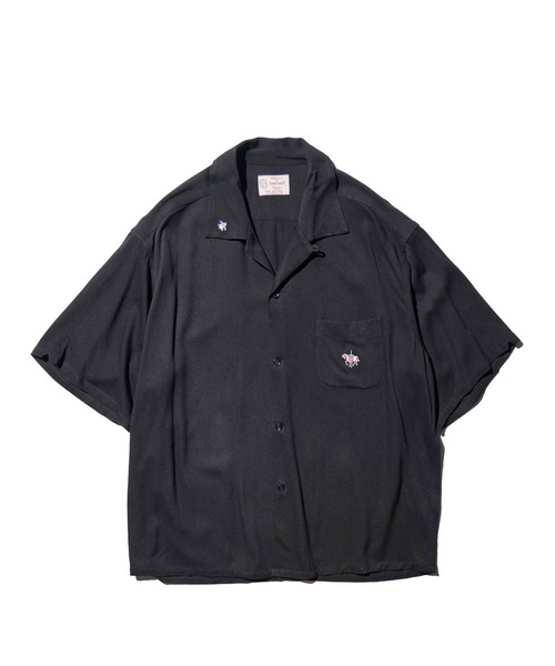 50s TOWNCRAFT オープンカラーシャツ ビッグサイズ シルク TOWNCRAFT（タウンクラフト） シャツ 50S EMBROIDERY S/S SHIRT