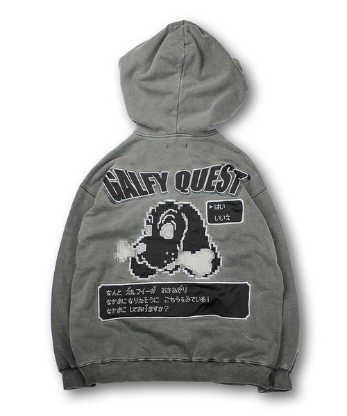 「GALFY」 プルオーバーパーカー X-LARGE ブラック メンズの画像