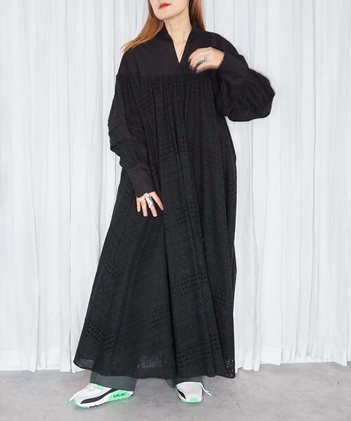 「CITYSHOP」 長袖ワンピース 38 ホワイト レディースの画像