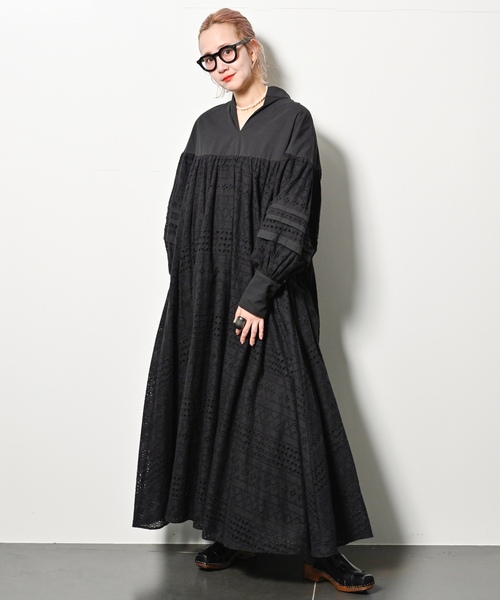 「CITYSHOP」 長袖ワンピース 38 ホワイト レディースの画像