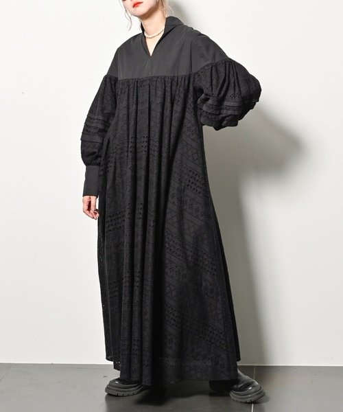 「CITYSHOP」 長袖ワンピース 38 ホワイト レディースの画像