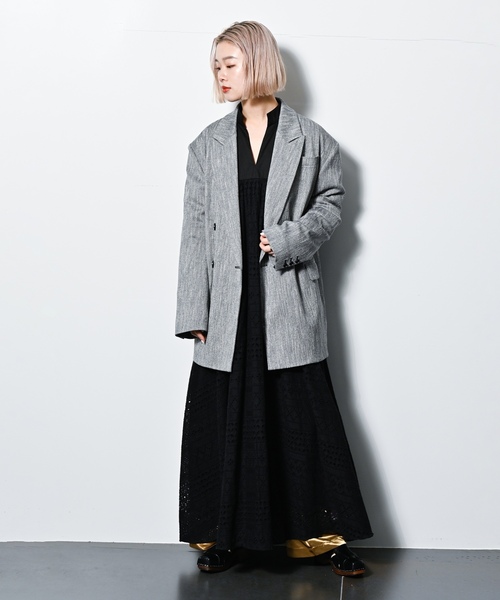 「CITYSHOP」 長袖ワンピース 38 ホワイト レディースの画像
