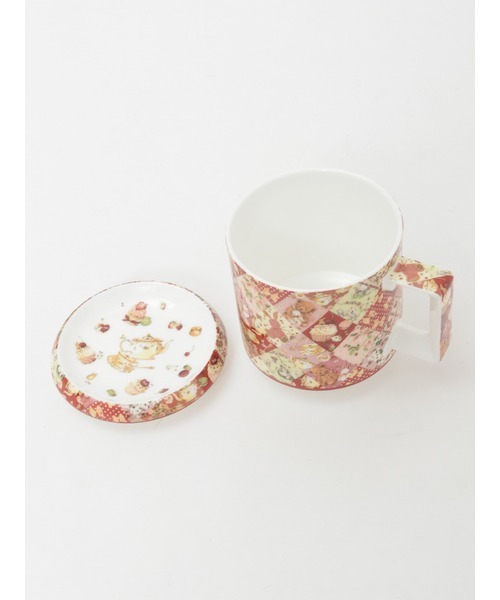 ピンクハウス キューピーカップ&ソーサー・ポット・ミルク・プレートセット PINK HOUSE（ピンクハウス） タンブラー PH Tea Party柄 上蓋付き