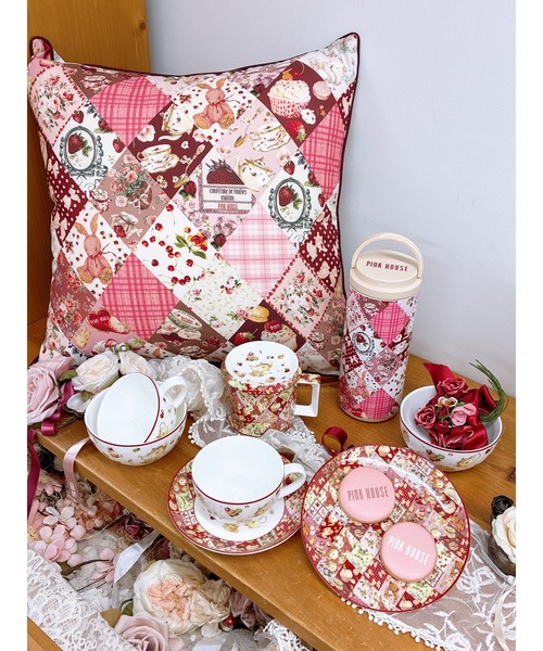 PINK HOUSE（ピンクハウス） タンブラー PH Tea Party柄 上蓋付き