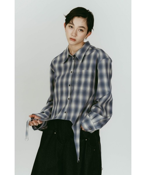クヌースマーフ design sheer shirt シャツ ブラウス 長袖 Knuth Marf（クヌースマーフ） ブラウス シャツ design overshirt