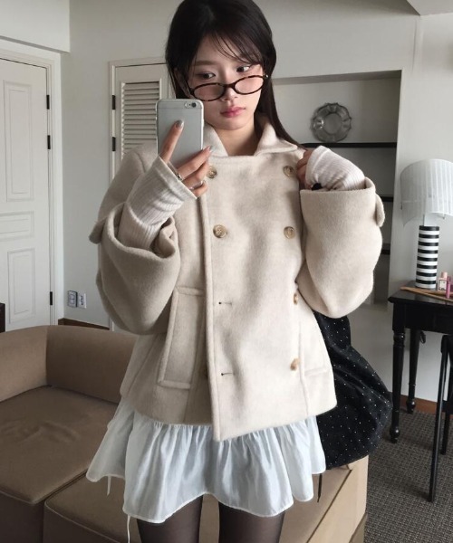 semplice ショートコート グレー semplice」 コート F グレー レディース : ZOZOTOWN Yahoo!店 - 通販