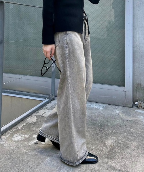 「mystic」 デニムパンツ 1 グレー レディース_画像2