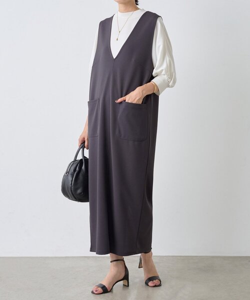 「BEARDSLEY」 サロペットスカート 1 グレー レディースの画像