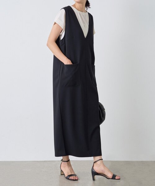 「BEARDSLEY」 サロペットスカート 1 グレー レディースの画像