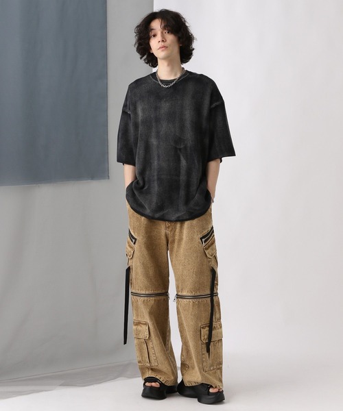 「HARE」 デニムパンツ MEDIUM グレー系その他 メンズの画像