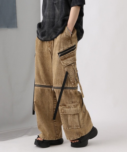 「HARE」 デニムパンツ MEDIUM グレー系その他 メンズの画像