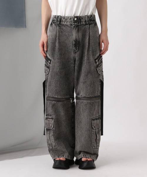 「HARE」 デニムパンツ MEDIUM グレー系その他 メンズの画像