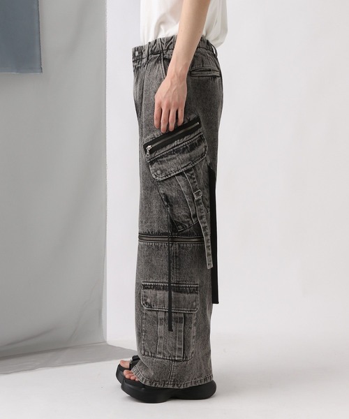 「HARE」 デニムパンツ MEDIUM グレー系その他 メンズの画像