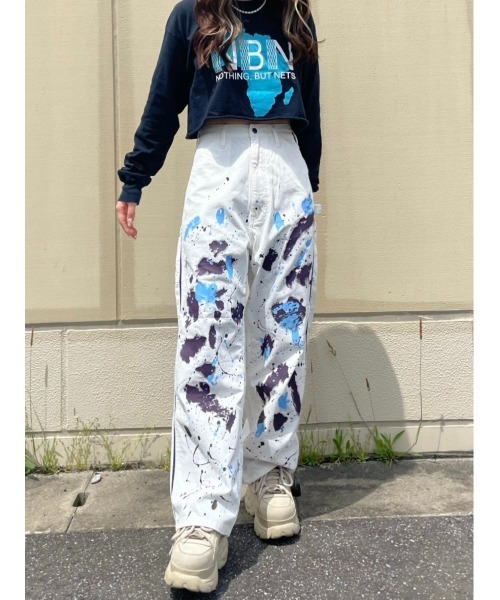 「WHITELAND」 パンツ L ホワイト メンズ_画像7