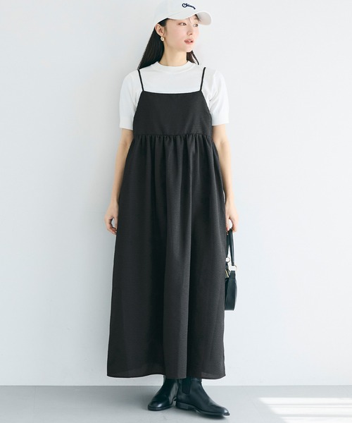 SoNKana 美品*MARGARET HOWELL*バックボタン ワンピ coca（コカ） ワンピース ＼速乾／ サッカーキャミワンピース