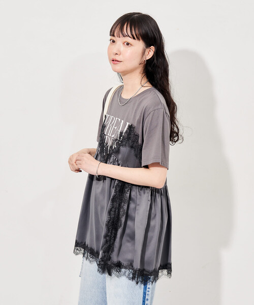 FREAK'S STORE（フリークスストア） tシャツ レースキャミ ドッキングT