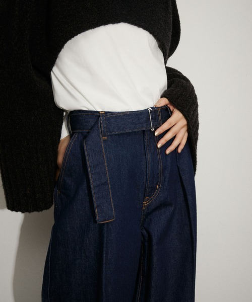「NEEDBY heritage」 デニムパンツ 27 ブルー レディース_画像8